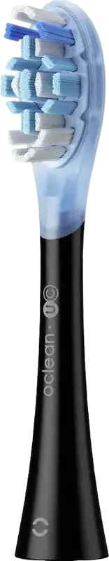 Oclean UC02 B02 Ultra Clean Replacement Brush Heads, Medium Bristles, FlexFit Tech, Integrated Tongue Cleaner, FDA Compliant Material, Black