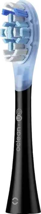 Oclean UC02 B02 Ultra Clean Replacement Brush Heads, Medium Bristles, FlexFit Tech, Integrated Tongue Cleaner, FDA Compliant Material, Black