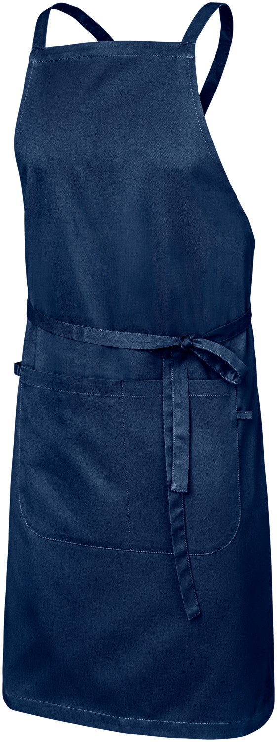 JOBELINE LUSINI Solutions GmbH Bib apron Botero 88x100 cm (LxW) Latzschürze Botero 88x100 cm (LxB) Bib apron Botero 88x100 cm (LxW); 88x100 cm (LxW); navy Latzschürze Botero 88x100 cm (LxB); 88x100 cm (LxB); navy 65 % polyester, 35 % cotton. 200 g/m². 60 °C wash. Classic bib apron made of high quality and durable blended fabric. With fixed fabric straps made of apron fabric, which are crossed in the back to relieve the neck. Features a tea towel loop, pen tab, and a large two-section pocket that holds a mini-sized tablet. Extra durable, easy care and easy iron. 65 % Polyester, 35 % Baumwolle. 200 g/m². 60°-Wäsche. Klassische Latzschürze aus hochwertigem und robustem Mischgewebe. Mit festen Stoffbändern aus Schürzenstoff, die zur Entlastung des Nackens im Rücken gekreuzt werden. Mit Geschirrtuchschlaufe, Stiftlasche und einer großen zweigeteilten Tasche, die Platz für ein Tablet im Mini-Format bietet. Besonders strapazierfähig, pflege- und bügelleicht.