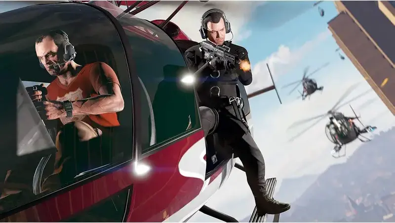 Rockstar Games Grand Theft Auto V (GTA 5) for PlayStation 5, Physical Disc, Action-Adventure, 4K Enhanced Visuals, Haptic Feedback, GTA Online