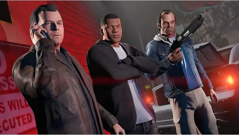 Rockstar Games Grand Theft Auto V (GTA 5) for PlayStation 5, Physical Disc, Action-Adventure, 4K Enhanced Visuals, Haptic Feedback, GTA Online