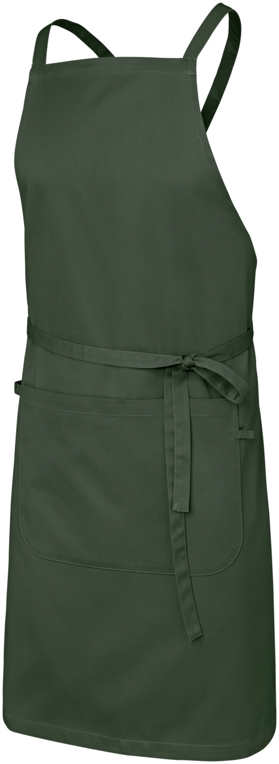 JOBELINE LUSINI Solutions GmbH Bib apron Botero 88x100 cm (LxW) Latzschürze Botero 88x100 cm (LxB) Bib apron Botero 88x100 cm (LxW); 88x100 cm (LxW); dark olive Latzschürze Botero 88x100 cm (LxB); 88x100 cm (LxB); dunkeloliv 65 % polyester, 35 % cotton. 200 g/m². 60 °C wash. Classic bib apron made of high quality and durable blended fabric. With fixed fabric straps made of apron fabric, which are crossed in the back to relieve the neck. Features a tea towel loop, pen tab, and a large two-section pocket that holds a mini-sized tablet. Extra durable, easy care and easy iron. 65 % Polyester, 35 % Baumwolle. 200 g/m². 60°-Wäsche. Klassische Latzschürze aus hochwertigem und robustem Mischgewebe. Mit festen Stoffbändern aus Schürzenstoff, die zur Entlastung des Nackens im Rücken gekreuzt werden. Mit Geschirrtuchschlaufe, Stiftlasche und einer großen zweigeteilten Tasche, die Platz für ein Tablet im Mini-Format bietet. Besonders strapazierfähig, pflege- und bügelleicht.