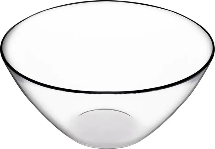 Pasabahce Iconic Glass Bowl, 1540 ml, 9.4 cm Height, Transparent Round Tapered Silhouette, Stackable and Dishwasher Safe Glassware