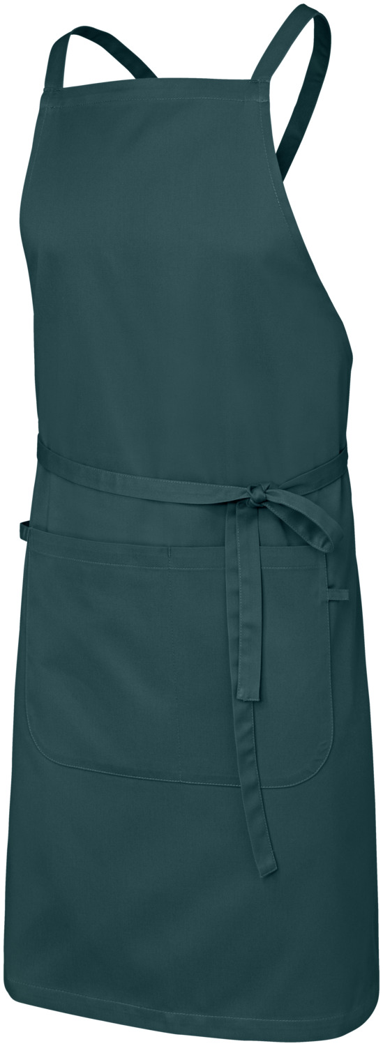 JOBELINE LUSINI Solutions GmbH Bib apron Botero 88x100 cm (LxW) Latzschürze Botero 88x100 cm (LxB) Bib apron Botero 88x100 cm (LxW); 88x100 cm (LxW); petrol green Latzschürze Botero 88x100 cm (LxB); 88x100 cm (LxB); petrolgrün 65 % polyester, 35 % cotton. 200 g/m². 60 °C wash. Classic bib apron made of high quality and durable blended fabric. With fixed fabric straps made of apron fabric, which are crossed in the back to relieve the neck. Features a tea towel loop, pen tab, and a large two-section pocket that holds a mini-sized tablet. Extra durable, easy care and easy iron. 65 % Polyester, 35 % Baumwolle. 200 g/m². 60°-Wäsche. Klassische Latzschürze aus hochwertigem und robustem Mischgewebe. Mit festen Stoffbändern aus Schürzenstoff, die zur Entlastung des Nackens im Rücken gekreuzt werden. Mit Geschirrtuchschlaufe, Stiftlasche und einer großen zweigeteilten Tasche, die Platz für ein Tablet im Mini-Format bietet. Besonders strapazierfähig, pflege- und bügelleicht.