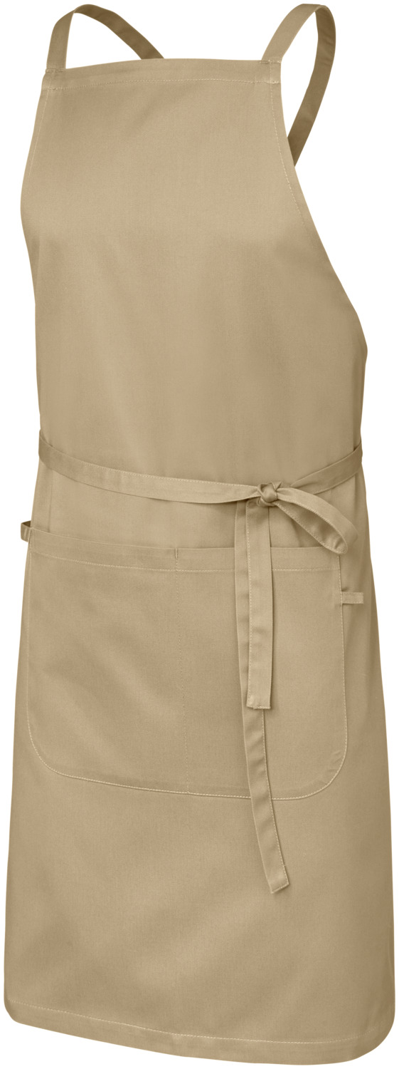 JOBELINE LUSINI Solutions GmbH Bib apron Botero 88x100 cm (LxW) Latzschürze Botero 88x100 cm (LxB) Bib apron Botero 88x100 cm (LxW); 88x100 cm (LxW); sand Latzschürze Botero 88x100 cm (LxB); 88x100 cm (LxB); sand 65 % polyester, 35 % cotton. 200 g/m². 60 °C wash. Classic bib apron made of high quality and durable blended fabric. With fixed fabric straps made of apron fabric, which are crossed in the back to relieve the neck. Features a tea towel loop, pen tab, and a large two-section pocket that holds a mini-sized tablet. Extra durable, easy care and easy iron. 65 % Polyester, 35 % Baumwolle. 200 g/m². 60°-Wäsche. Klassische Latzschürze aus hochwertigem und robustem Mischgewebe. Mit festen Stoffbändern aus Schürzenstoff, die zur Entlastung des Nackens im Rücken gekreuzt werden. Mit Geschirrtuchschlaufe, Stiftlasche und einer großen zweigeteilten Tasche, die Platz für ein Tablet im Mini-Format bietet. Besonders strapazierfähig, pflege- und bügelleicht.