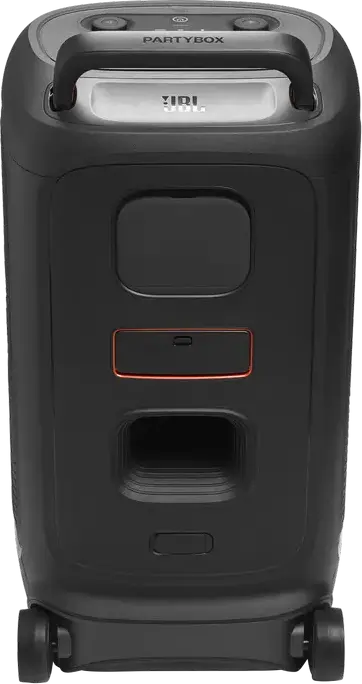 JBL PartyBox 520 Portable Audio System, 400W RMS, Bluetooth 5.4, Auracast, RGB Lighting, 15h Battery, Mic/Guitar Input, Wheels, Black