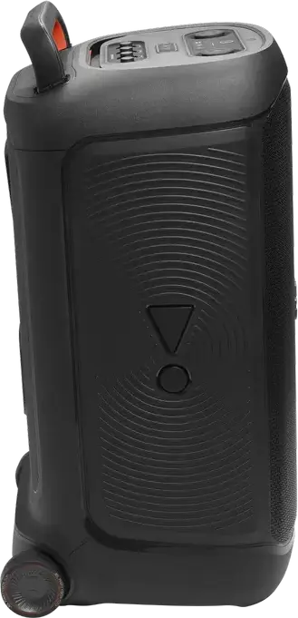 JBL PartyBox 520 Portable Audio System, 400W RMS, Bluetooth 5.4, Auracast, RGB Lighting, 15h Battery, Mic/Guitar Input, Wheels, Black