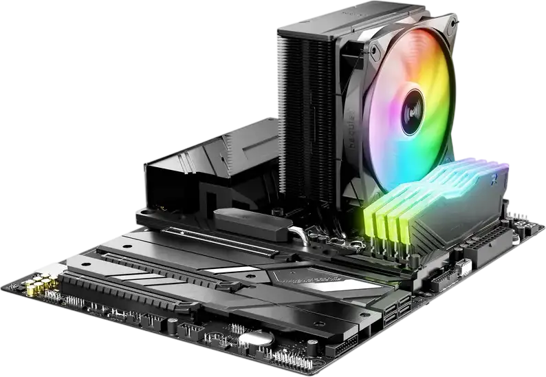 Кулер для процессора be quiet! Pure Rock 3 LX, TDP 190W, ARGB вентилятор Light Wings LX 120мм PWM, 4 тепловые трубки, Intel 1851/1700/1200/115x и AMD AM5/AM4, Черный