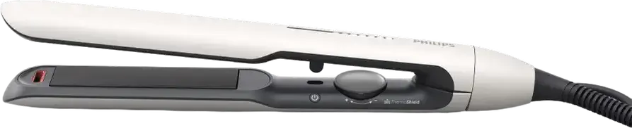 Philips BHS515/00 5000 Series Hair Straightener, Argan Oil Ceramic Plates, ThermoShield Technology, Ionic Care, 120-230°C, White