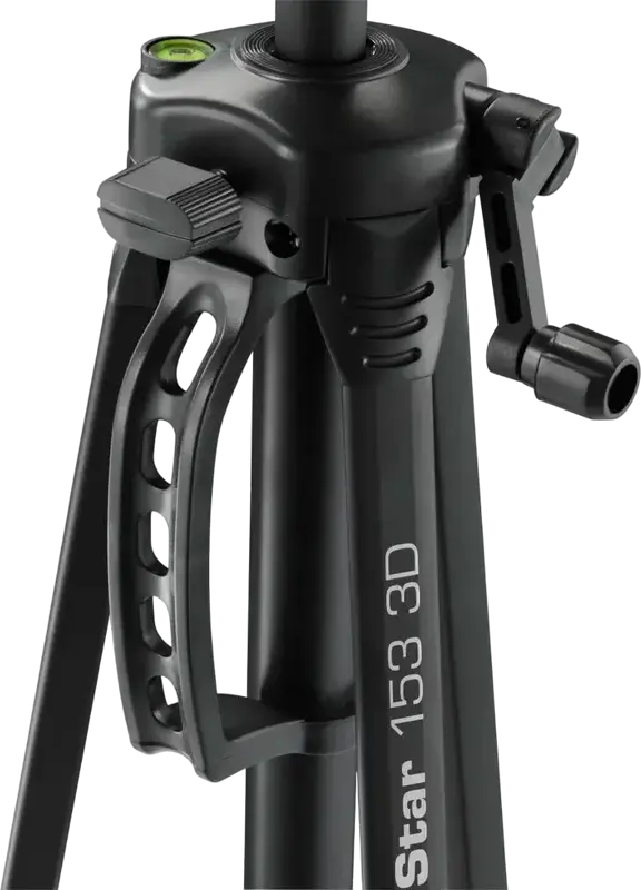 Hama Star 153 3D Camera and Smartphone Tripod, Aluminium, 3-Way 3D Tilt Head, Geared Center Column, Max Height 153 cm, Max Load 3 kg, Black