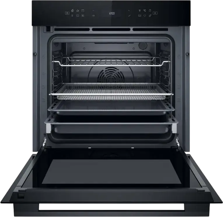 Whirlpool WOI78PT1SBA W Collection Built-in Electric Oven, 73L, A+ Energy Class, 6th Sense, AirFry, FlexiClean Pyrolytic, Black, Tactile LED