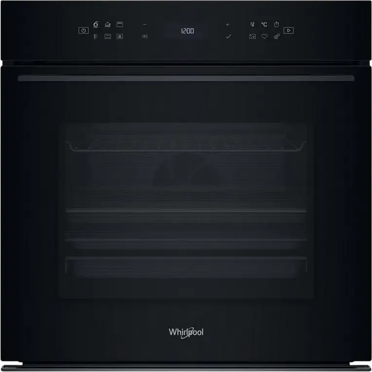 Whirlpool WOI78PT1SBA W Collection Built-in Electric Oven, 73L, A+ Energy Class, 6th Sense, AirFry, FlexiClean Pyrolytic, Black, Tactile LED