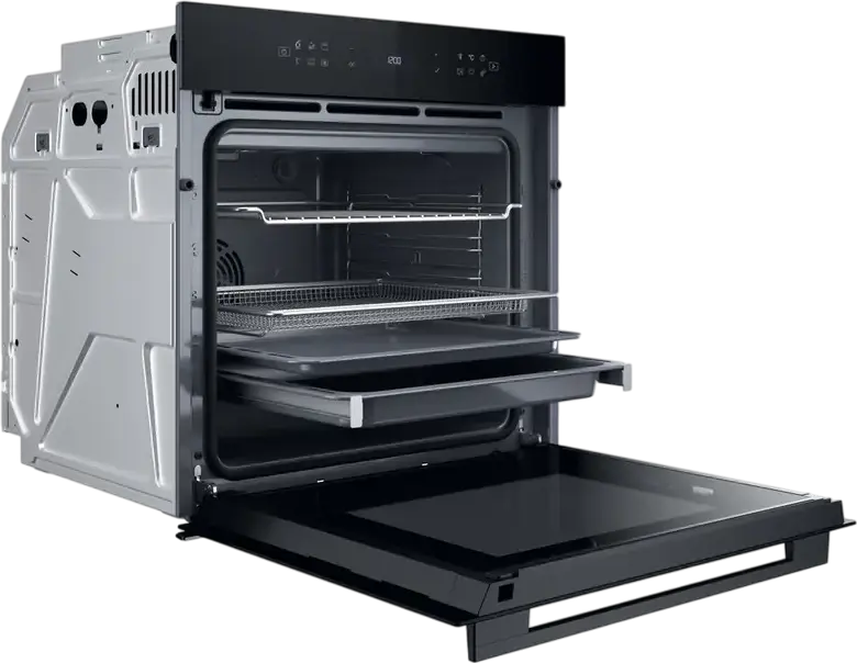 Whirlpool WOI78PT1SBA W Collection Built-in Electric Oven, 73L, A+ Energy Class, 6th Sense, AirFry, FlexiClean Pyrolytic, Black, Tactile LED