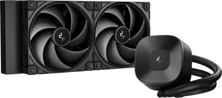 Cooler lichid CPU Deepcool LE240 V2 ZERO DARK, Radiator Aluminiu 240mm, Dual Ventilatoare 120mm PWM Hidraulice, Baza Cupru, Intel LGA 1851/1700/1200/115X & AMD AM5/AM4