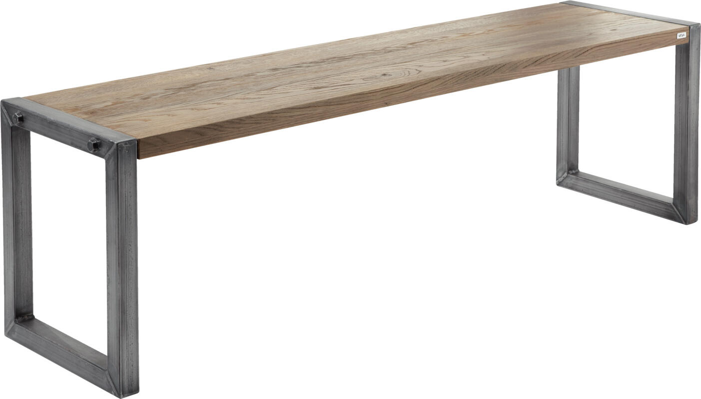 VEGA LUSINI Solutions GmbH Bench Torres 3-seater Sitzbank Torres 3-Sitzer Bench Torres 3-seater; 148x38x45 cm (WxDxH); antique oak/grey Sitzbank Torres 3-Sitzer; 148x38x45 cm (BxTxH); eiche antik/grau Industrial look bench made of painted steel frame and seat in FSC® certified solid oak wood. Steel frame in untreated look. Natural knots are sealed with a special black resin. This makes the bench easy to clean despite its vintage look. Plastic glides included. Only suitable for indoor use. Delivery is disassembled, including mounting hardware. Please order matching table at the same time. Sitzbank im Industrie-Look aus lackiertem Stahlgestell und Sitzfläche aus massivem Eichenholz. Stahlrahmen in unbehandelter Optik. Natürliche Äste sind mit einem schwarzen Spezialharz versiegelt. Dadurch ist die Bank pflegeleicht trotz ihrer Vintage-Optik. Inklusive Kunststoffgleiter. Nur für den Innenbereich geeignet. Lieferung erfolgt zerlegt, inklusive Befestigungsmaterial. Passenden Tisch gleich dazu bestellen. Die Sitzbank ist FSC™-zertifiziert. LUSINI ist davon überzeugt, dass Wälder für unsere Zukunft unverzichtbar sind. Deshalb setzen wir uns für FSC™-zertifizierte Produkte ein (FSC™ N003150). So können wir Ihnen helfen, bessere Kaufentscheidungen zum Wohle unserer Wälder zu treffen. www.fsc.org