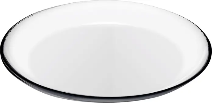 Pasabahce Iconic Round Tempered Glass Plate, 19 cm Transparent Dessert and Fruit Plate, Stackable and Dishwasher Safe