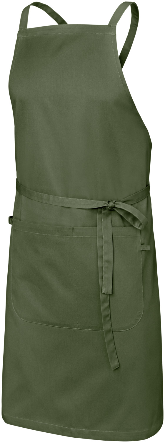 JOBELINE LUSINI Solutions GmbH Bib apron Botero 88x100 cm (LxW) Latzschürze Botero 88x100 cm (LxB) Bib apron Botero 88x100 cm (LxW); 88x100 cm (LxW); olive Latzschürze Botero 88x100 cm (LxB); 88x100 cm (LxB); oliv 65 % polyester, 35 % cotton. 200 g/m². 60 °C wash. Classic bib apron made of high quality and durable blended fabric. With fixed fabric straps made of apron fabric, which are crossed in the back to relieve the neck. Features a tea towel loop, pen tab, and a large two-section pocket that holds a mini-sized tablet. Extra durable, easy care and easy iron. 65 % Polyester, 35 % Baumwolle. 200 g/m². 60°-Wäsche. Klassische Latzschürze aus hochwertigem und robustem Mischgewebe. Mit festen Stoffbändern aus Schürzenstoff, die zur Entlastung des Nackens im Rücken gekreuzt werden. Mit Geschirrtuchschlaufe, Stiftlasche und einer großen zweigeteilten Tasche, die Platz für ein Tablet im Mini-Format bietet. Besonders strapazierfähig, pflege- und bügelleicht.
