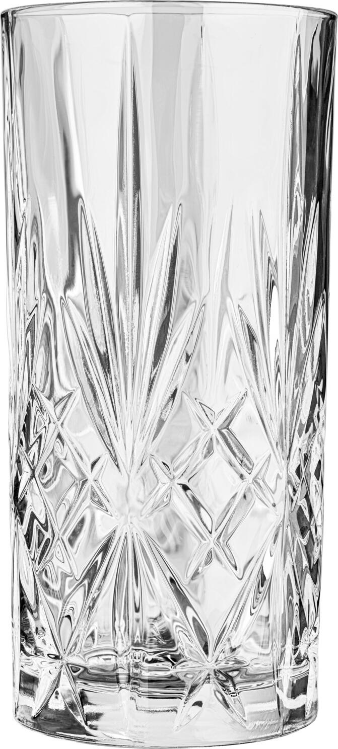 RCR RCR Cristalleria Italiana SpA Long drink glass Melodia Longdrinkglas Melodia Long drink glass Melodia; 360 ml, 7x15 cm (ØxH); transparent; 6 piece / pack Longdrinkglas Melodia; 360 ml, 7x15 cm (ØxH); transparent; 6 Stück / Pack Cocktail glass made of crystal glass in cut look. Dishwasher safe. Cocktailglas aus Kristallglas in Schliff-Optik. Spülmaschinenfest.