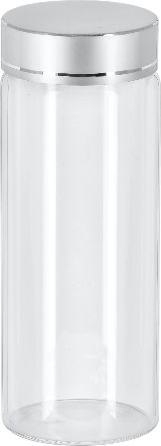 VEGA LUSINI Solutions GmbH Glass container Aurelia Glasbehälter Aurelia Glass container Aurelia; 0.155 l, 4.7x12 cm (ØxH); grey/transparent; cylindrical; 6 piece / Pack Glasbehälter Aurelia; 0.155 l, 4.7x12 cm (ØxH); grau/transparent; zylinderförmig; 6 Stück / Pack Borosilicate glass container with plastic screw caps. Perfect for hot liquids. Glass container is dishwasher safe. Behälter aus Borosilikatglas mit Schraubverschluss aus Kunststoff. Perfekt auch für heiße Flüssigkeiten geeignet. Glasbehälter ist spülmaschinenfest.