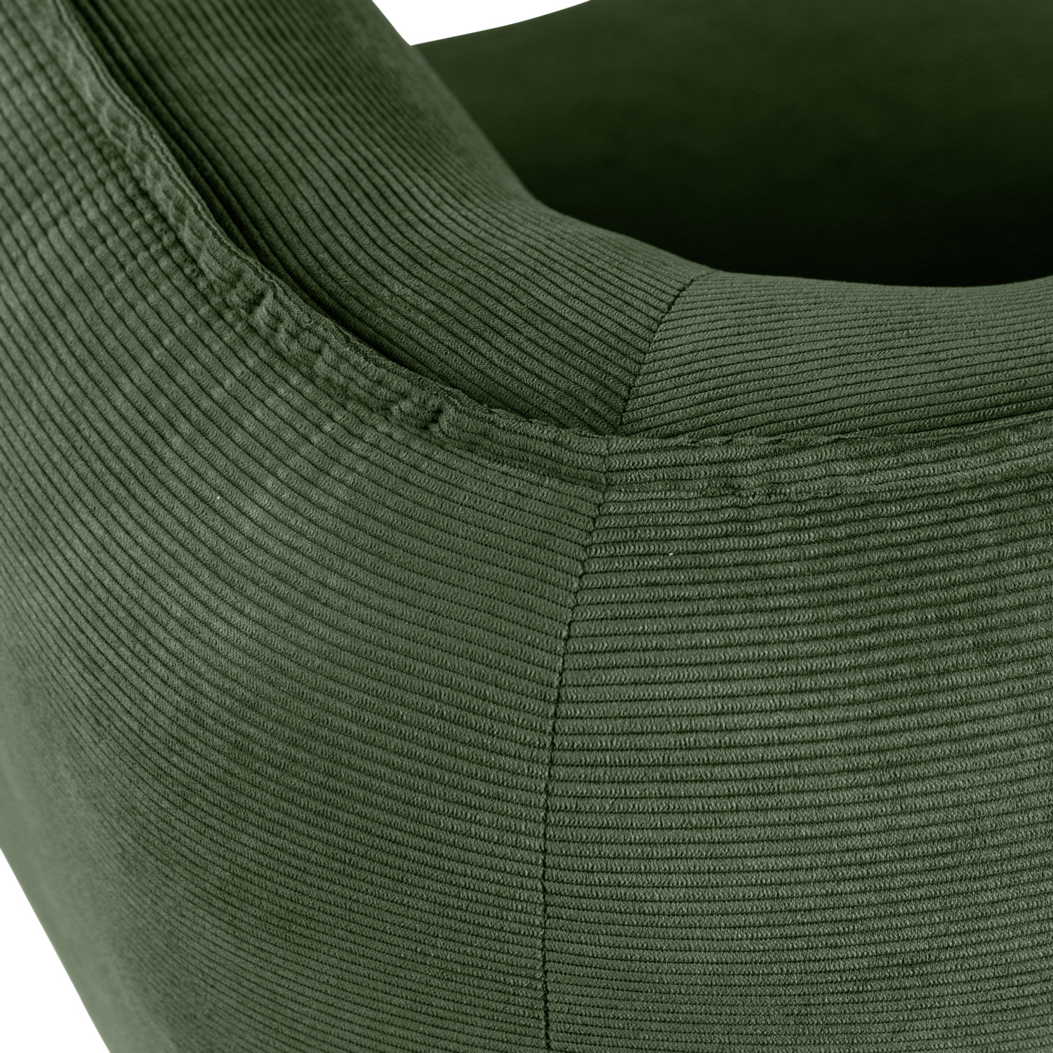 Fotoliu Lounge VEGA Kelso, Material Cord Robust Ribbed Verde, Picioare Lemn Fag, 110x88x76 cm, Rezistenta 100,000 Martindale, pentru Lobby-uri