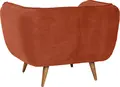 VEGA Kelso Lounge Armchair, Ribbed Cord Fabric, Beech Wood Base, Flame-Retardant, 110x88x76 cm, High Abrasion Resistance 100k Martindale