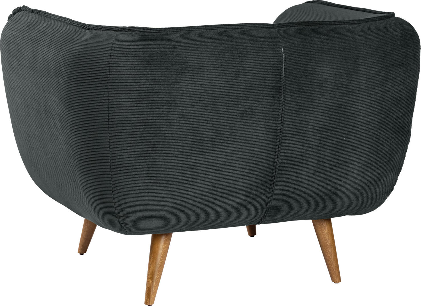 Fotoliu Lounge VEGA Kelso, Material Cord cu Textura Ribat, Picioare din Lemn de Fag Natural, Ignifug, 110x88x76 cm, Confort Ridicat pentru Lobby