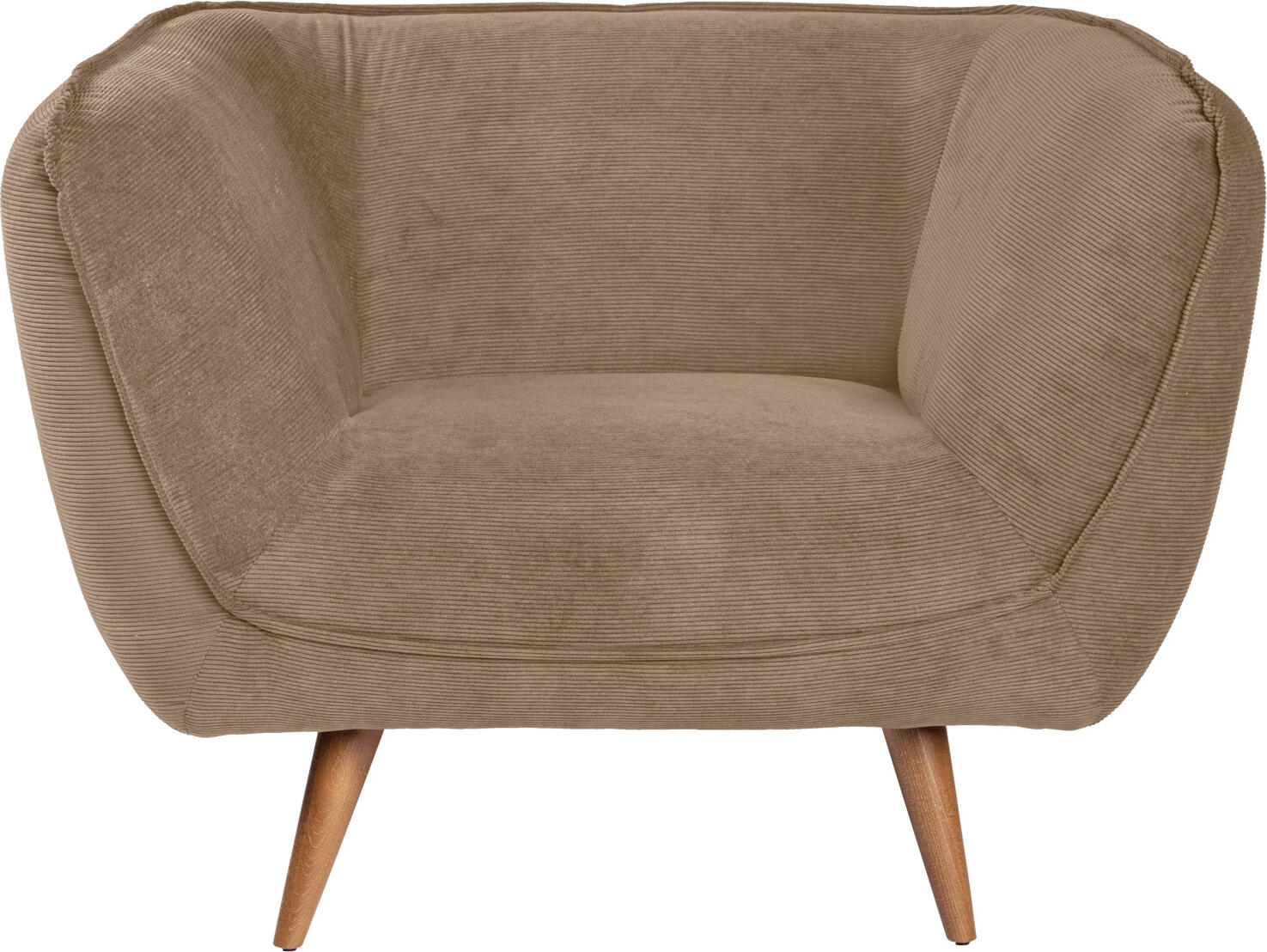 Fotoliu Lounge VEGA Kelso, Material Corduroy Ribat, Baza din Lemn de Fag Natural, Ignifug, 110x88x76 cm, Rezistenta Ridicata pentru Lobby-uri