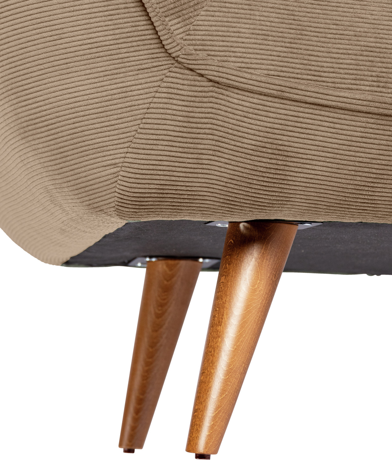 Fotoliu Lounge VEGA Kelso, Material Corduroy Ribat, Baza din Lemn de Fag Natural, Ignifug, 110x88x76 cm, Rezistenta Ridicata pentru Lobby-uri