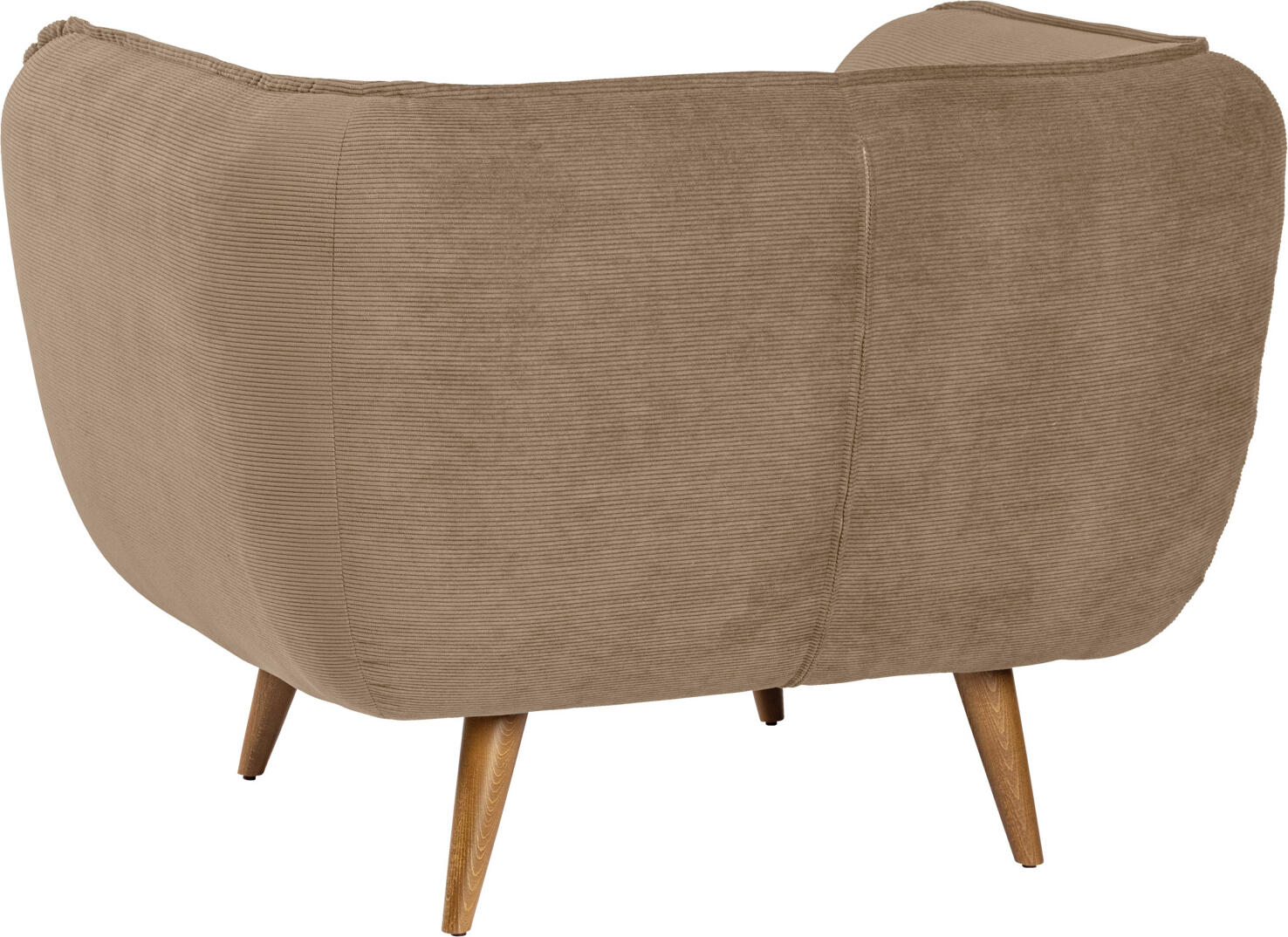 Fotoliu Lounge VEGA Kelso, Material Corduroy Ribat, Baza din Lemn de Fag Natural, Ignifug, 110x88x76 cm, Rezistenta Ridicata pentru Lobby-uri
