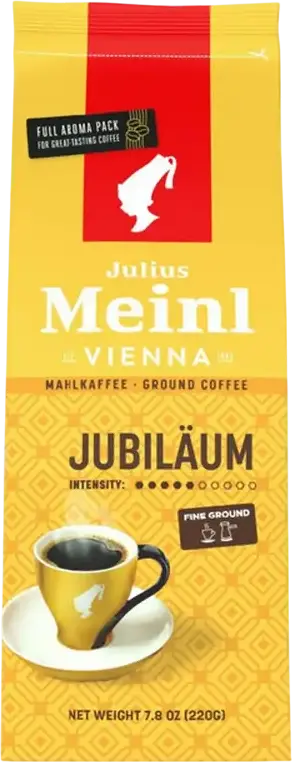 Cafea Macinată Julius Meinl Jubilaum, Prăjire Medie Viena, Blend America Centrală și Papua Noua Guinee, Note Citrice și Floral, pentru Filtru, 220g