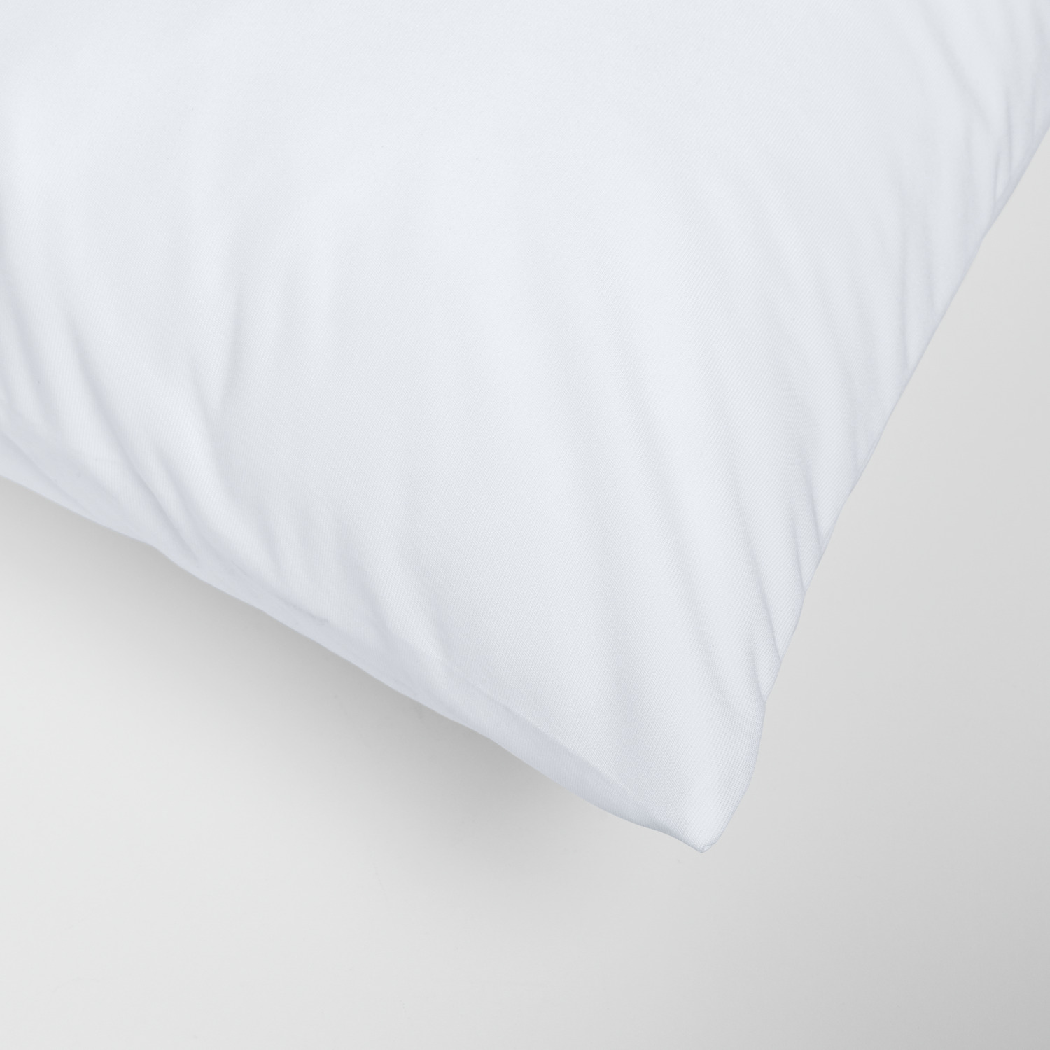 LUSINI Matta Waterproof Pillow Protector 80x80 cm White, Breathable Polyester Silk Jersey with PU Membrane, Anti-Mite and Allergen Zip Cover