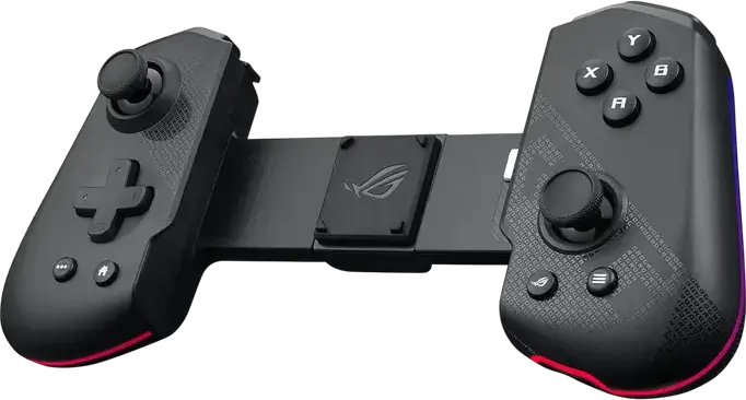 ASUS ROG Tessen Mobile Gamepad for Android, USB Type-C Wired Controller, 500Hz Polling Rate, 18W Pass-Through Charging, RGB, Aluminum Bridge, Black