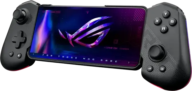 ASUS ROG Tessen Mobile Gamepad for Android, USB Type-C Wired Controller, 500Hz Polling Rate, 18W Pass-Through Charging, RGB, Aluminum Bridge, Black
