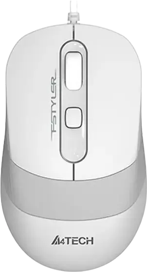 A4Tech FM10 F-Styler Wired Optical Mouse, Blue | Grey, Adjustable 800-1600 DPI, 4 Buttons, Ergonomic Symmetric Design, USB Interface, 150 cm Cable