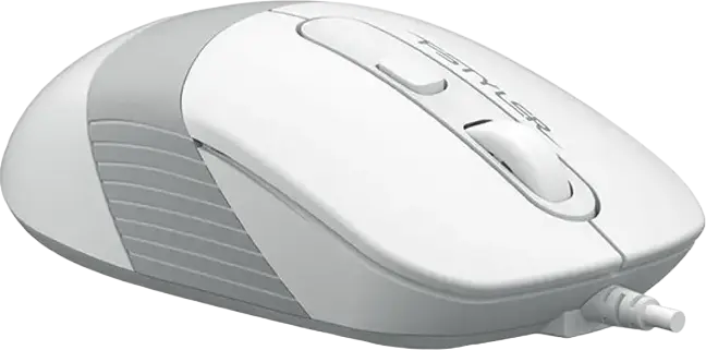 A4Tech FM10 F-Styler Wired Optical Mouse, Blue | Grey, Adjustable 800-1600 DPI, 4 Buttons, Ergonomic Symmetric Design, USB Interface, 150 cm Cable