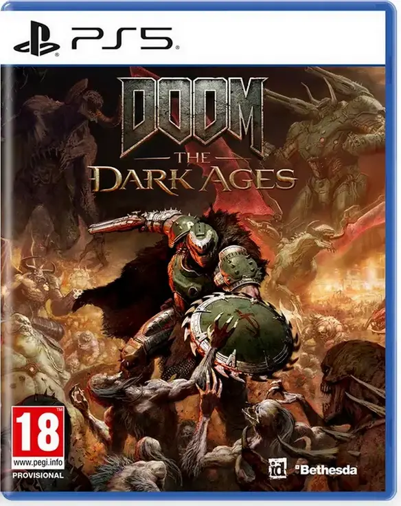 Doom The Dark Ages for PlayStation 5, Physical Disc Edition, Action FPS Adventure Game by id Software and Bethesda Softworks