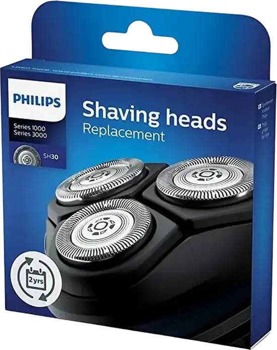 Philips SH30/50 Replacement Shaving Heads for Series 1000 (S1xxx), Series 3000 (S3xxx) and Star Wars SW3700 Shavers, Silver
