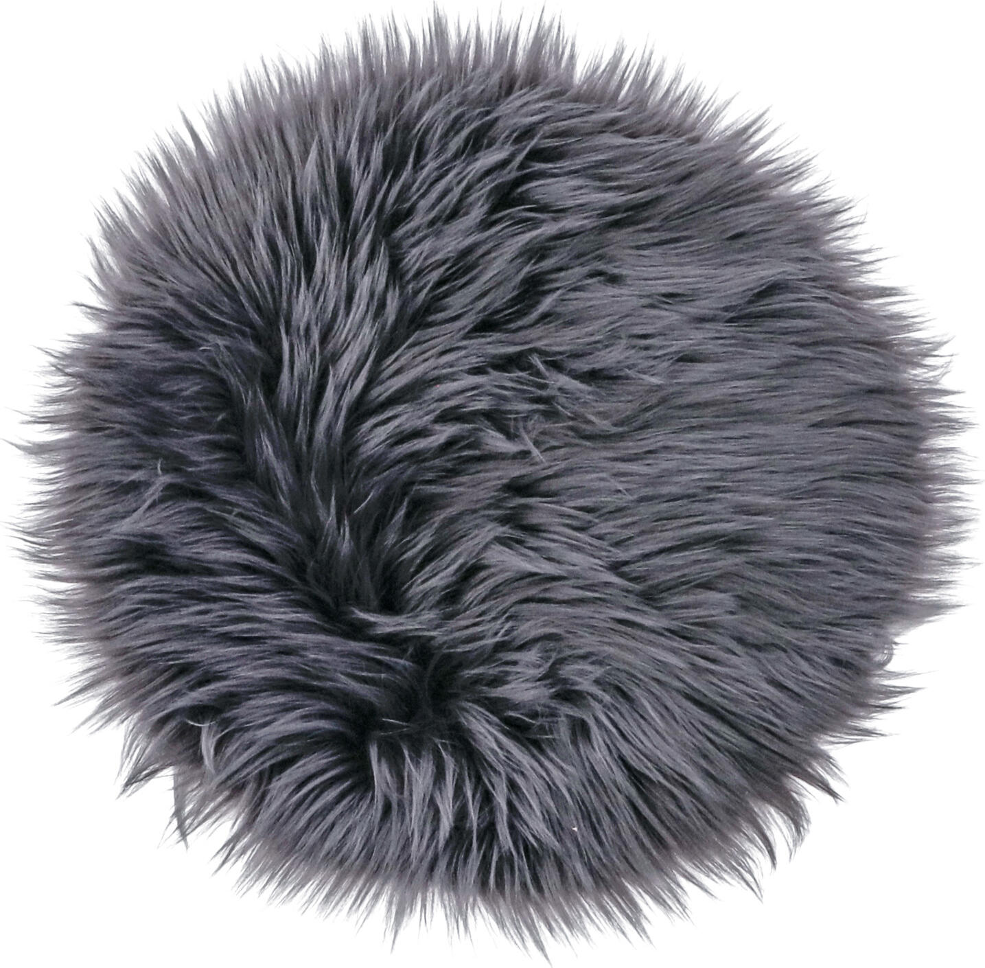 ERWIN M. LUSINI Solutions GmbH Seat cushion Bergen round Sitzkissen Bergen rund Seat cushion Bergen round; 35 cm (Ø); anthracite; plain, round Sitzkissen Bergen rund; 35 cm (Ø); anthrazit; einfarbig, rund 100% polyacrylic front, 100% polyester back. Weight approx. 1200 g/m². High-quality faux fur for use as a seat cushion for benches, chairs or corner sofas. Cozy and soft feel. Lint-free, fluffy, easy-care. 100 % Polyacryl Vorderseite, 100 % Polyester Rückseite. Gewicht ca. 1200g/m². Hochwertiges Kunstfell als Sitzkissen für Bänke, Stühle oder Lounge-Ecken verwendbar. Kuschelig weiche Haptik. Fusselfrei, flauschig, pflegeleicht.