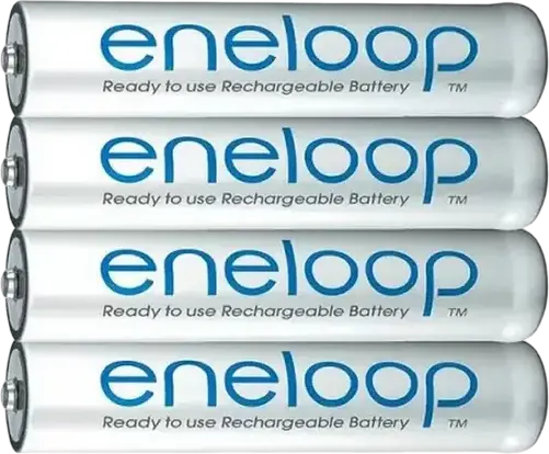 Baterii Reincarcabile Panasonic eneloop BK-4MCDEC4BE AAA Ni-MH 800mAh 1.2V Preincarcate Gata de Utilizare Set de 4 cu Geanta de Transport si Stocare