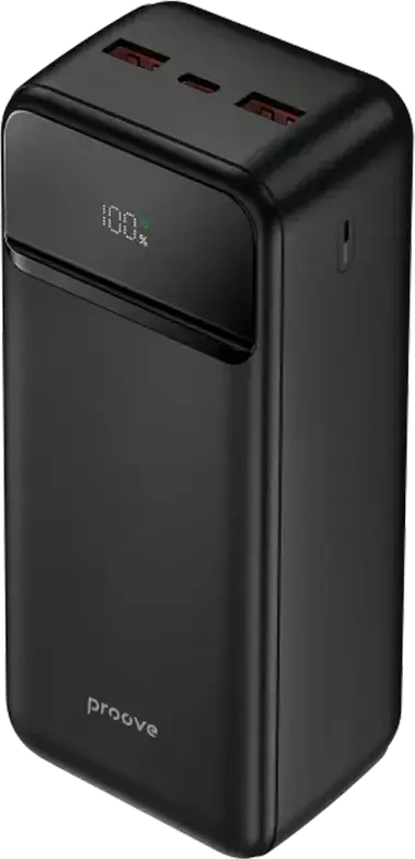 Внешний аккумулятор Proove Illuminator 2 30000mAh 22.5W с быстрой зарядкой, LED-дисплеем, 2x USB-A, 1x USB-C, черный