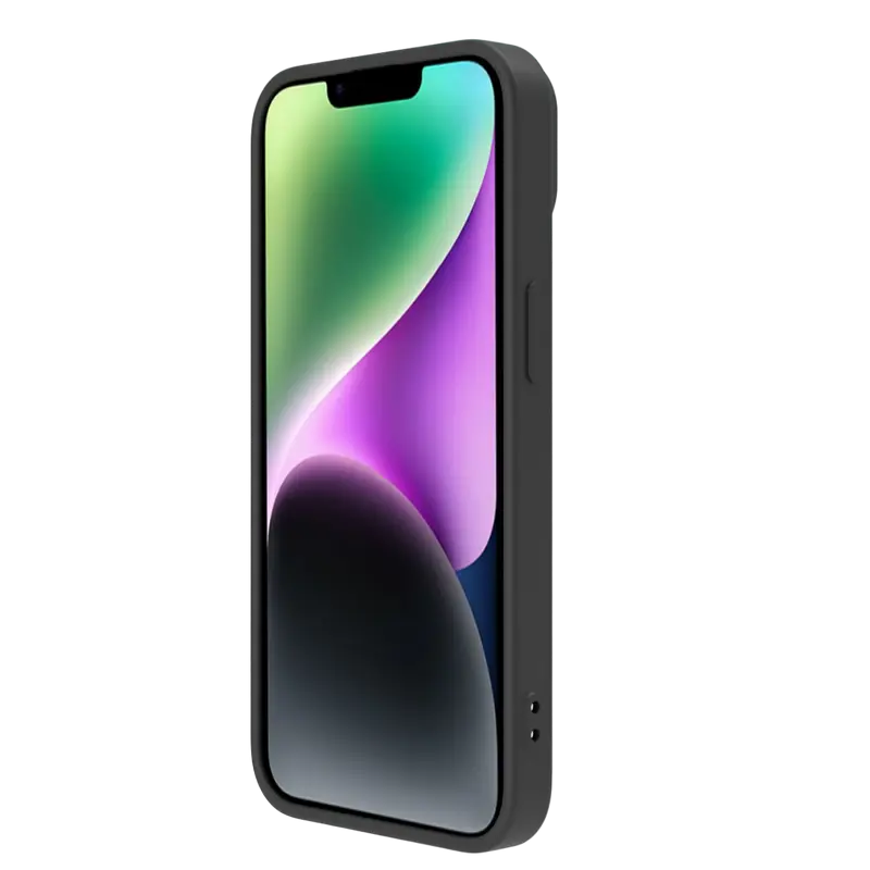 Nillkin CamShield Silky Silicone Case for iPhone 15 Plus, MagSafe Compatible, Sliding Camera Cover, Liquid Silicone with Microfiber Lining, Black