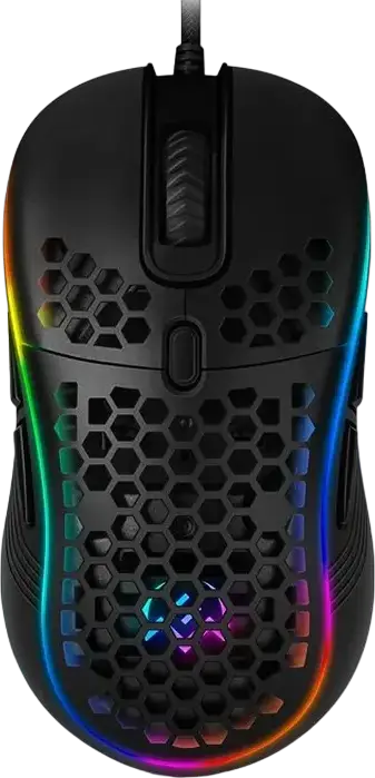 SVEN RX-G860 Optical Gaming Mouse, 12,800 DPI, 8 Programmable Buttons, RGB Backlight, Honeycomb Shell, Ambidextrous, USB, Black