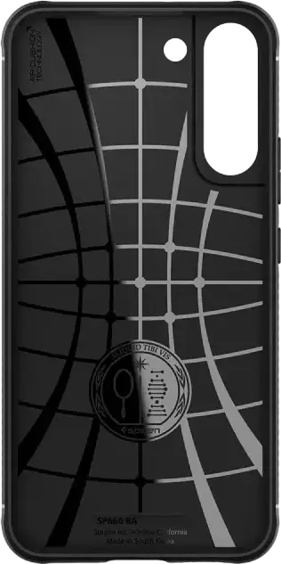 Husa Spigen Rugged Armor pentru Samsung Galaxy S22, Material TPU Flexibil, Tehnologie Air Cushion, Design cu Fibra de Carbon, Negru Mat