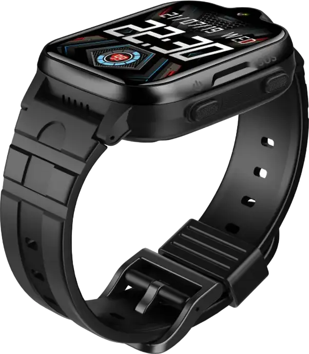 Ceas Inteligent pentru Copii Wonlex CT08 4G CAT1, Negru, Ecran Tactil IPS 1.69 inch, Tracking GPS, Apeluri Video HD, Buton SOS, Rezistenta la Apa IP67, Baterie 850mAh