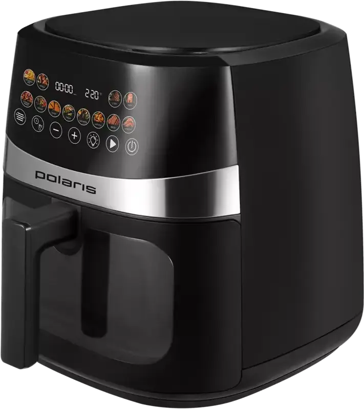 Polaris PAF 8005W Electric Convection Air Fryer, 7.5L Bowl, 1800W, Wi-Fi IQ Home Smartphone Control, 12 Auto Programs, Digital Touch Control, Black