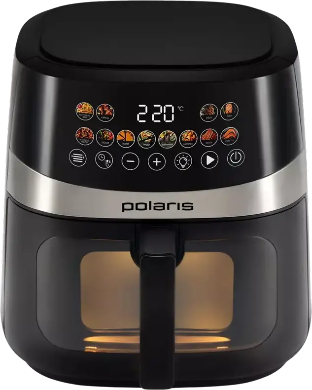 Friteuză cu aer cald Polaris PAF 8005W, Negru