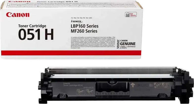 Genuine Canon CRG-051 H High Capacity Black Toner Cartridge, 4100 Page Yield for i-SENSYS LBP160 and MF260 Series, MF264dw II