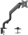 Suport Monitor Gembird MA-DA1-02 cu piston cu gaz pentru ecrane 17-32 inch, VESA 75x75 100x100, Capacitate 8kg, Aluminiu Otel Negru, Montare C-Clamp si Grommet