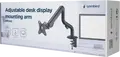 Suport Monitor Gembird MA-DA1-02 cu piston cu gaz pentru ecrane 17-32 inch, VESA 75x75 100x100, Capacitate 8kg, Aluminiu Otel Negru, Montare C-Clamp si Grommet