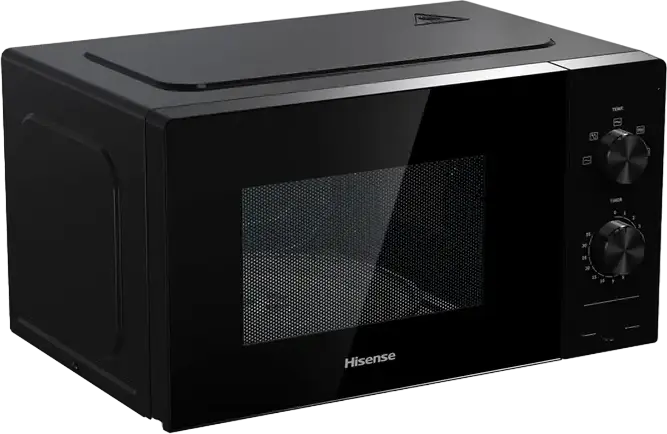 Cuptor cu Microunde Hisense H20MOBP1, Independent, Capacitate 20L, Putere 700W, 5 Nivele de Putere, Control Mecanic, Defrost Rapid, Negru